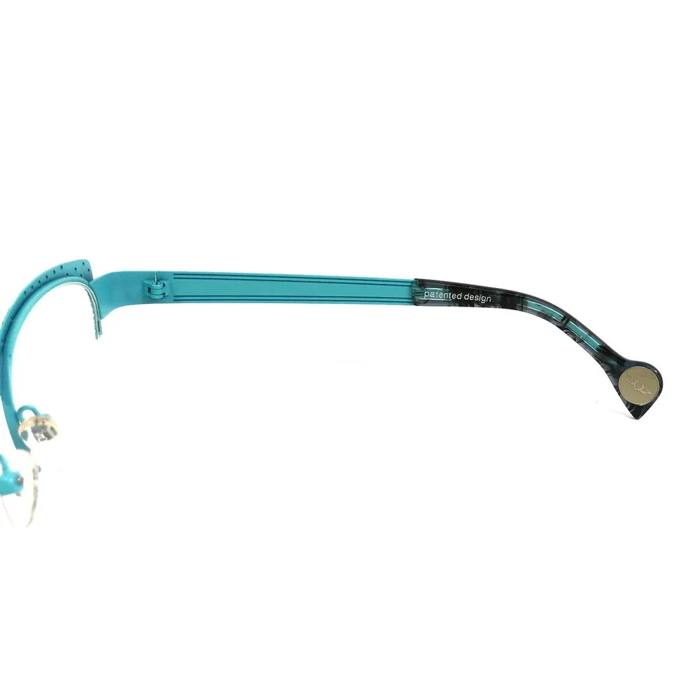 BOZ Eyeglasses Frames ZADIG 7520 Blue Purple Cat Eye Patterned 49-19-135